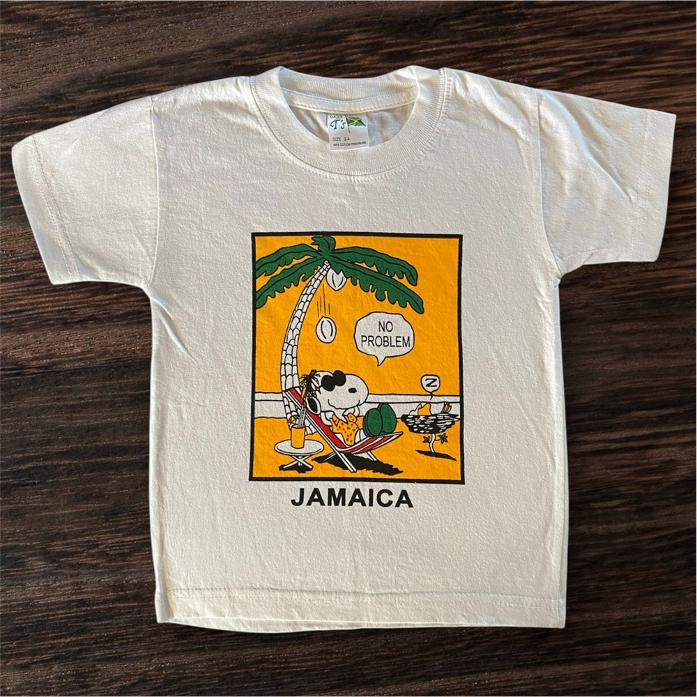 Snoopy in Jamaica Toddler T-Shirt Size 2/4